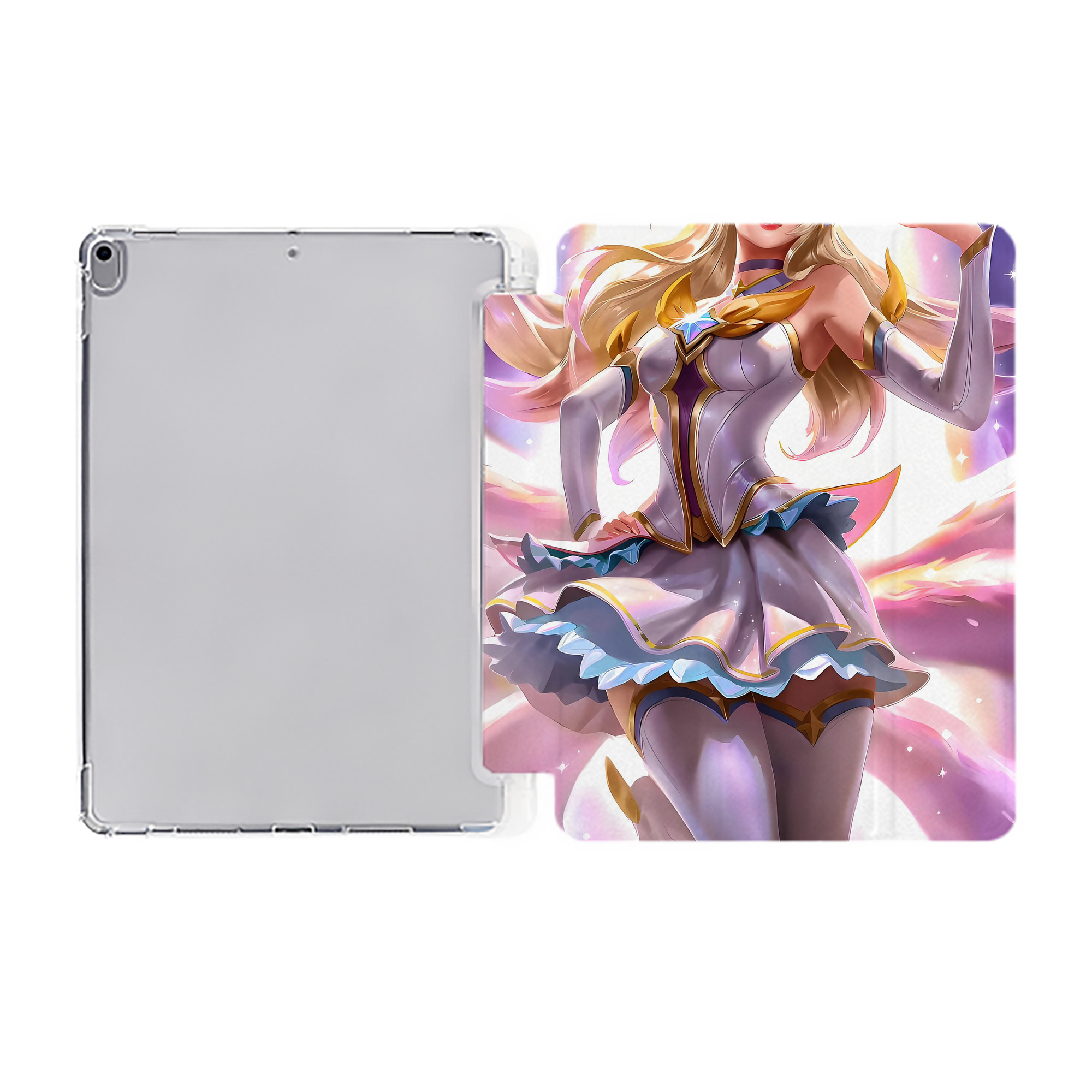 （画像用） リーグ・オブ・レジェンド League of Legends LOL IPad ケース ペン収納付き 三つ折りスタンド PUレザー×シリコン 対応機種9.5/10.5/10.9インチ